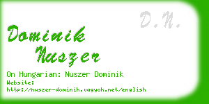 dominik nuszer business card